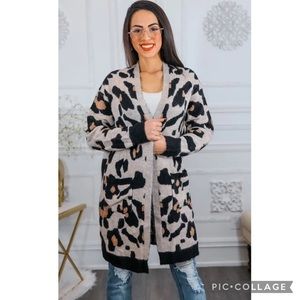 Animal Print Cardigan